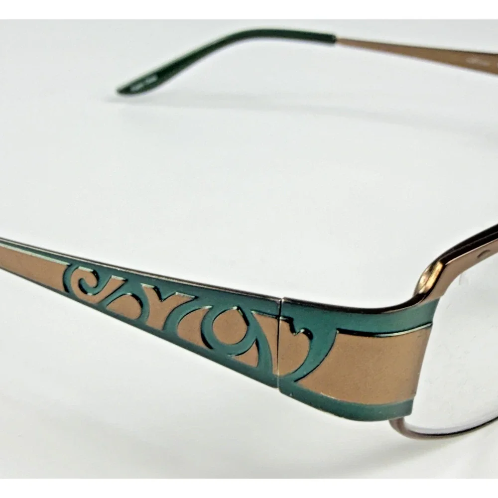 Wildflower 135 Brown Emerald Womens Rect 53-16-135mm Eyeglasses FRAMES ONLY